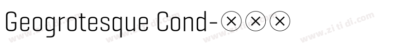 Geogrotesque Cond字体转换